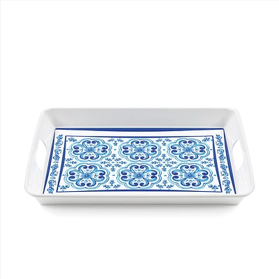 Blues Rectangular Tray With Handle