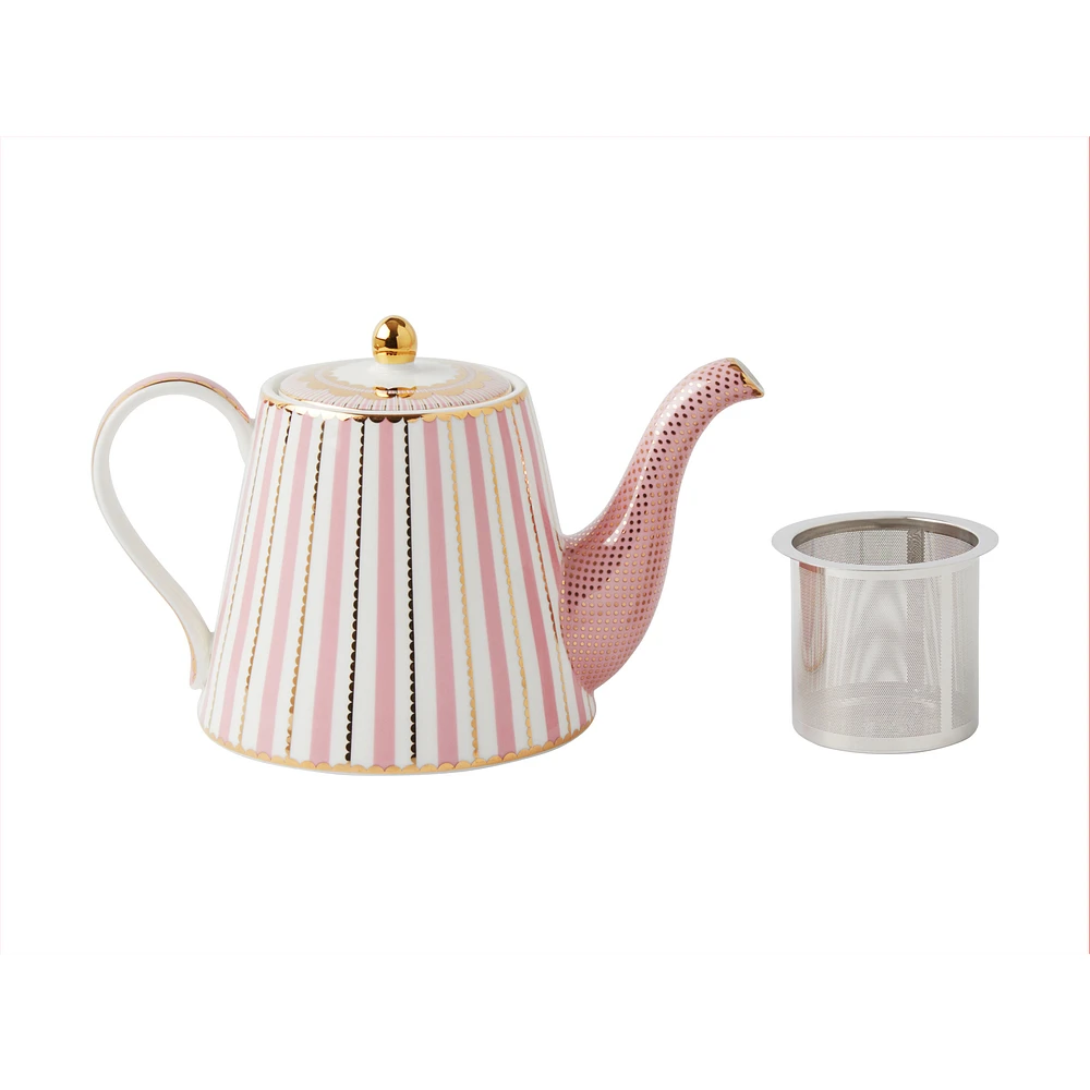 Regency Pink Teapot with Infuser by Maxwell & Williams