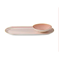 Regency Set of 2 Pink Platter and Dish by Maxwell & Williams
