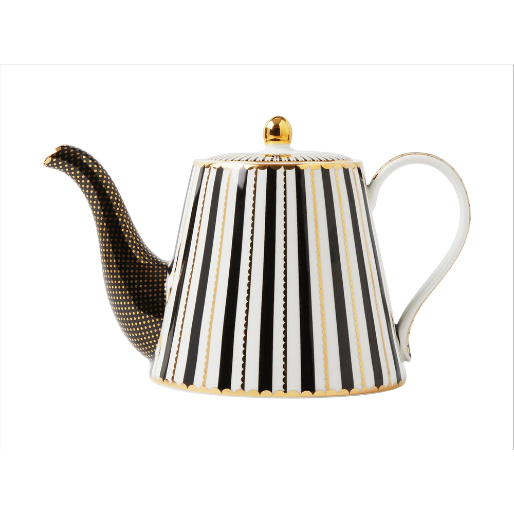 Regency Black Teapot with Infuser for One Person by Maxwell & Williams - 340 ml