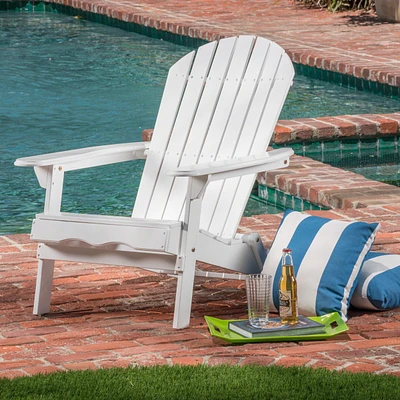 Acacia Wood Folding Adirondack Chair 