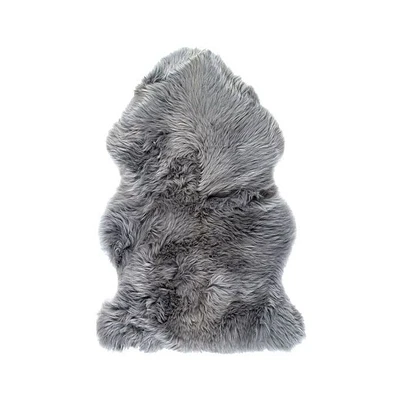 Grey New Zealand Sheep Skin Rug 2' x 3'