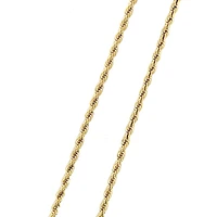 Luenzo 4mm Rope Chain 24" Necklace Gold Plated