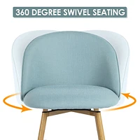 Modern Fabric Counter Barstools, Set of 4 - Blue