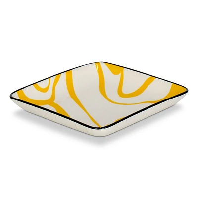 Chevron Biscotti Square Plate - 12 cm by Intercontinental