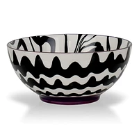 Chevron Black Bowl - 20 cm by Intercontinental