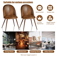 5-Piece Dining Set Natural Wood Table With Haven Brown Chairs