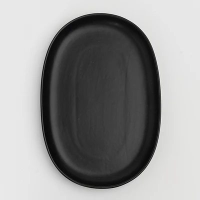 gusto! Oval Platter, 12" - Black