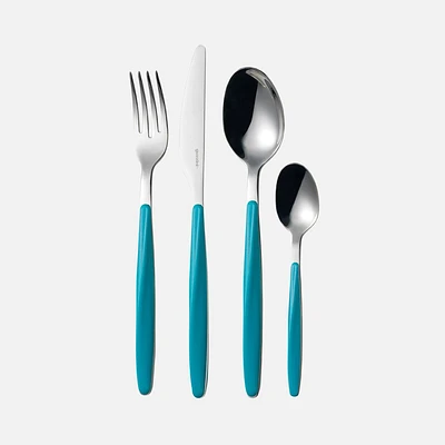 My Fusion 24-Piece Blue Flatware Set