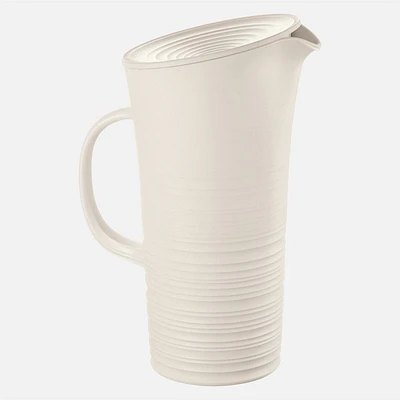 Milk White Tierra Pitcher with Lid 