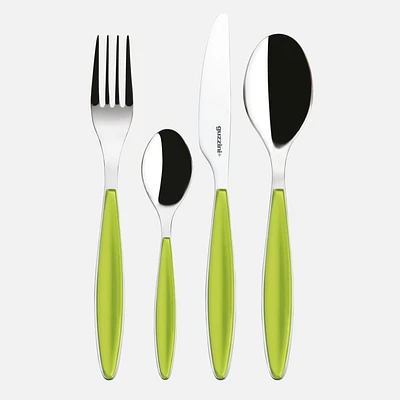 Feeling 24-Piece Green Flatware Set