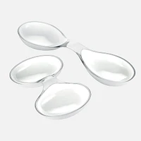 Grace Set Of 2 Clear/White Interlocking Dishes