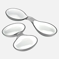 Grace Set Of 2 Grey/White Interlocking Dishes