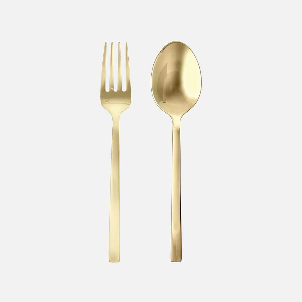 Arezzo Brushed Gold 2-Piece Server Set