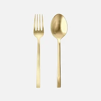 Arezzo Brushed Gold 2-Piece Server Set