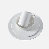 Amanda White Embossed 16-Piece Dinnerware Set