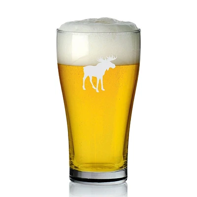 Set of 6 Moose Print Beer Glasses by Cuisivin
