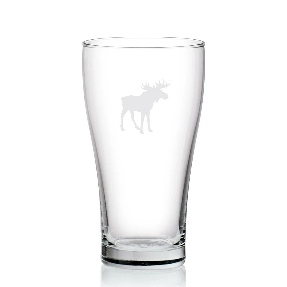 Set of 6 Moose Print Beer Glasses by Cuisivin