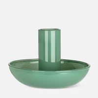 Small Pipe Taper Candle Holder 2" - Green