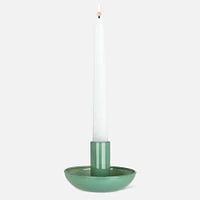 Small Pipe Taper Candle Holder 2" - Green