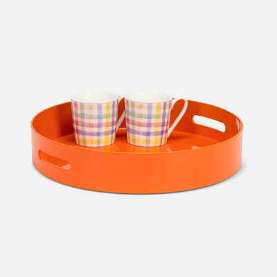 Glossy Round Tray - Persimmon
