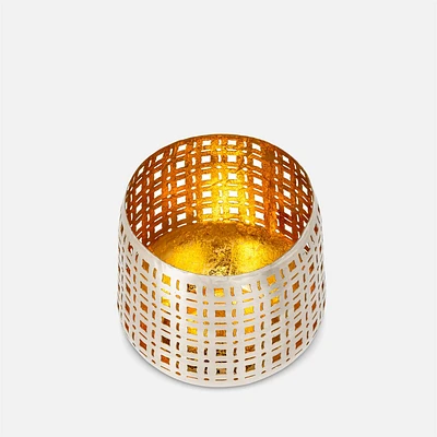 Small Grid Pattern Hurricane Lamp - 4.5