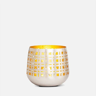 Grid Pattern Hurricane Lamp - 3"