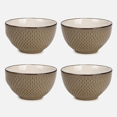 Ceramic Bowls, Set of 4 - Beige