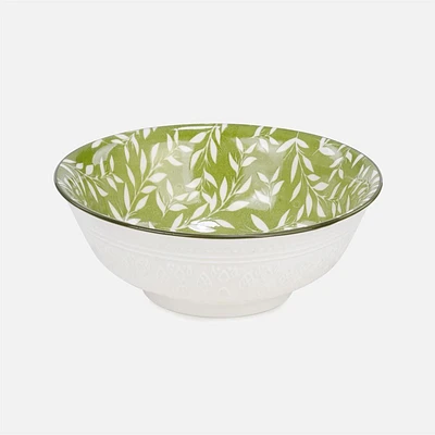 Large Foliage Bowl, 8 x 3" - Green