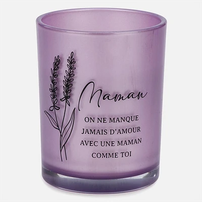 Purple Glass Scented Candle - Maman
