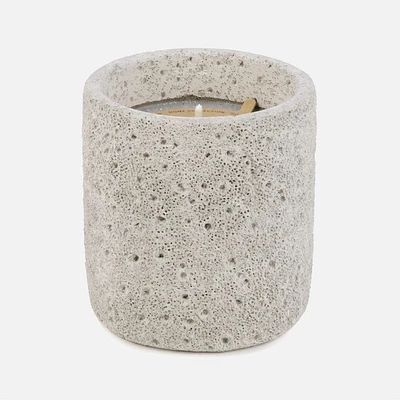 Textured Candle - Light Grey 