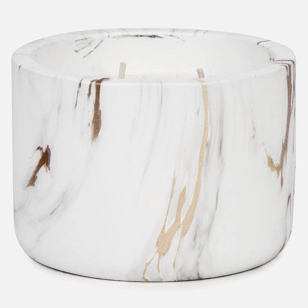 Bougie parfumée marbrée dorée