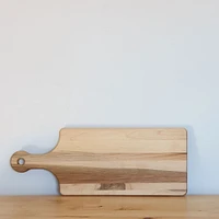 Maple Reversible Cutting Board with Handle by CL CUISILUXE - “Une dégustation de vins et fromages”