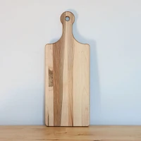 Maple Reversible Cutting Board with Handle by CL CUISILUXE - “Une dégustation de vins et fromages”