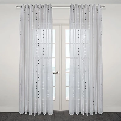 Andria Sheer Jacquard Grommet Curtain