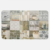 Bevel Coffee Tapis en mousse à mémoire imprimé