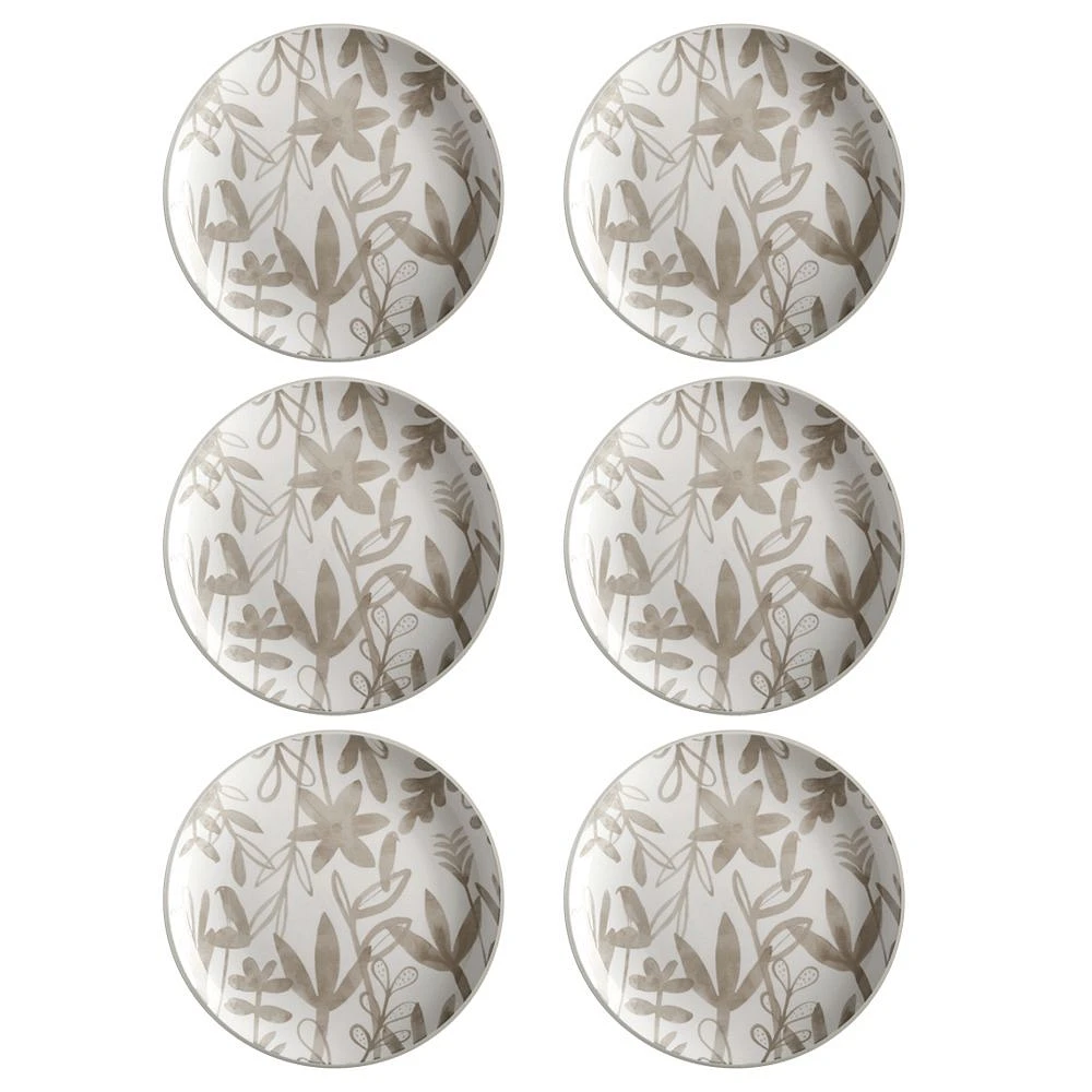 Set of 6 Dusk Taupe Dinner Plates by Maxwell & Williams (26.5 cm) - Taupe