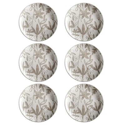 Set of 6 Dusk Taupe Dinner Plates by Maxwell & Williams (26.5 cm) - Taupe