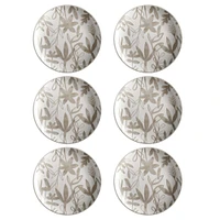 Set of 6 Dusk Taupe Dinner Plates by Maxwell & Williams (26.5 cm) - Taupe