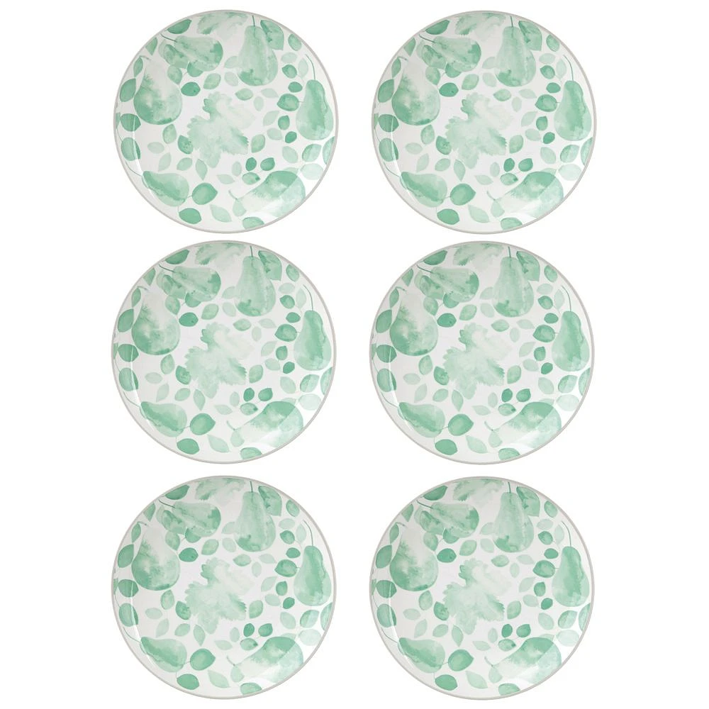 Set of 6 Giverny Green Dinner Plates by Maxwell & Williams (26.5 cm) - Green