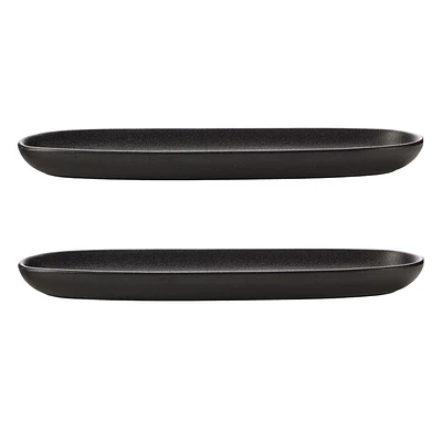 Set of 2 Caviar Platters by Maxwell & Williams (40 x 12 cm)
