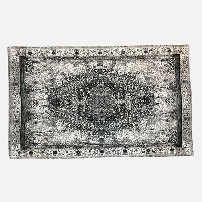 Berkshire Persian Carpet - Dark Grey, 27 x 45"