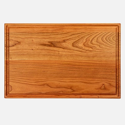 Chop Chop Cherry Wood Reversible Cutting Board with Groove
