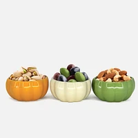Bia Pumpkin Bowls, Set of 3 - 12cm