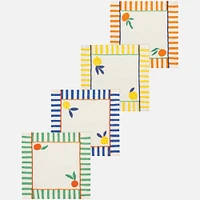 Citrus Burst Cocktail Napkins, Set of 4