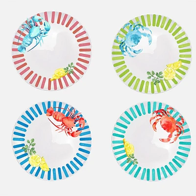 Seafood Plates, Set of 4