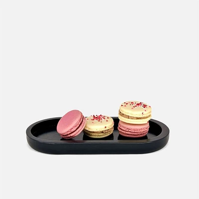 Small Black Bamboo Oval Platter by Natural Living