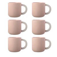 Set of 6 Pink Sherbert Mugs by Maxwell & Williams (370 ml) - Pink