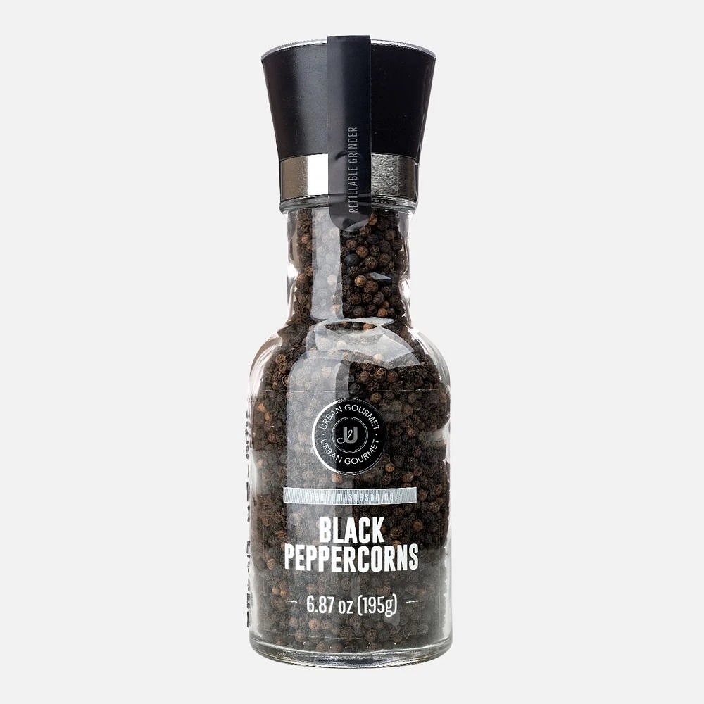 The Classic Black Peppercorn Glass Grinder 