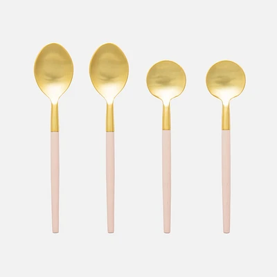 Rosé 4-Pieces Mixed Condiment Spoon Set by David Shaw